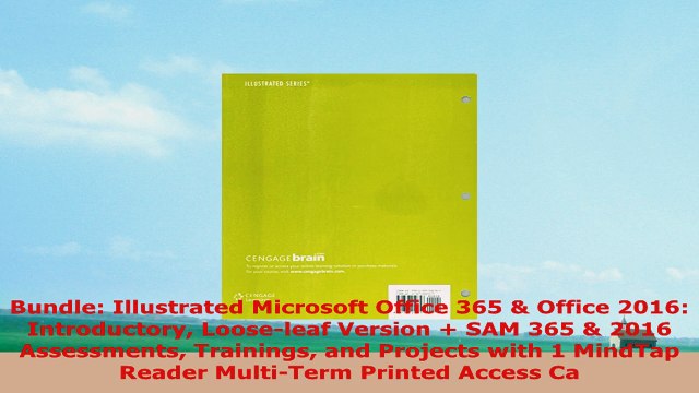 READ ONLINE Bundle Illustrated Microsoft Office 365 Office 2016 Introductory Looseleaf Version