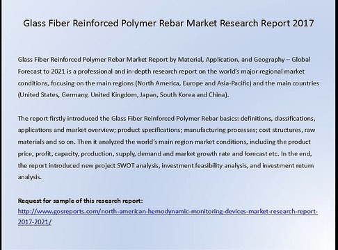 Glass Fiber Reinforced Polymer Rebar Market Research Report 2017