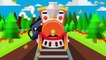 Trenes infantiles - Carros de Carreras - Dibujos animados educativos - Caricaturas de Trenes