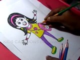 How to Draw Smiling Cute Girl Drawing step by step kids