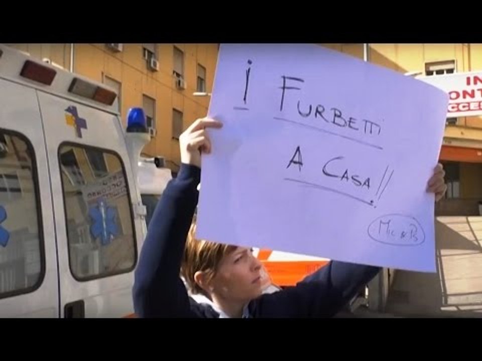 Napoli - Ospedale Loreto Mare, i precari protestano contro i "furbetti" (27.02.17)