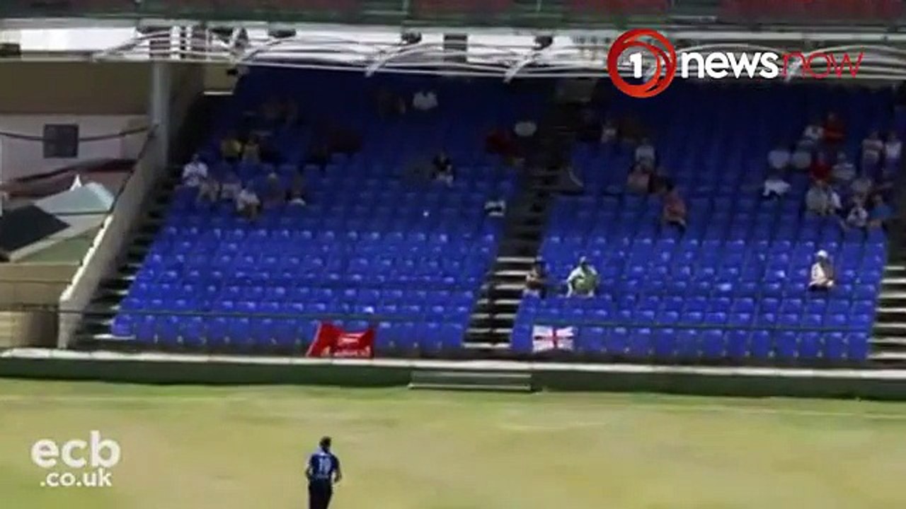 Big Rahkeem Cornwall hits thunderous shots against touring England team