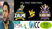 Peshawar zalmi Vs Quetta Gladiators PSL First Playoff Match