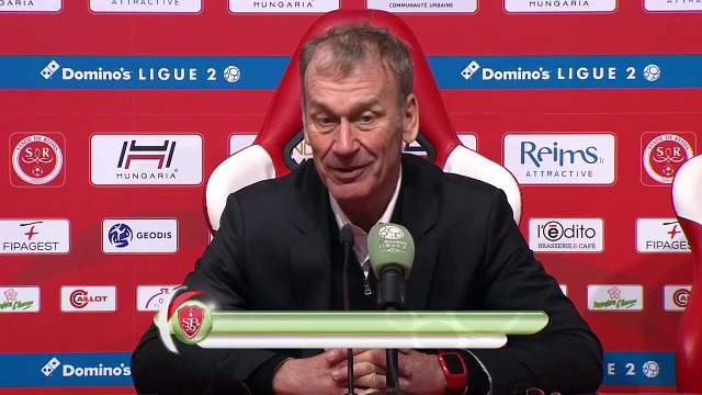 Réaction de Michel Der Zakarian et Jean-Marc Furlan après Stade de Reims - Stade Brestois 29