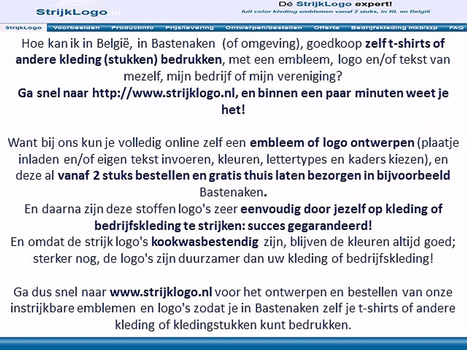 Zelf kleding bedrukken Bastenaken
