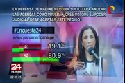 Encuesta 24: 80.9% cree que no se deben quitar a las agendas como pruebas