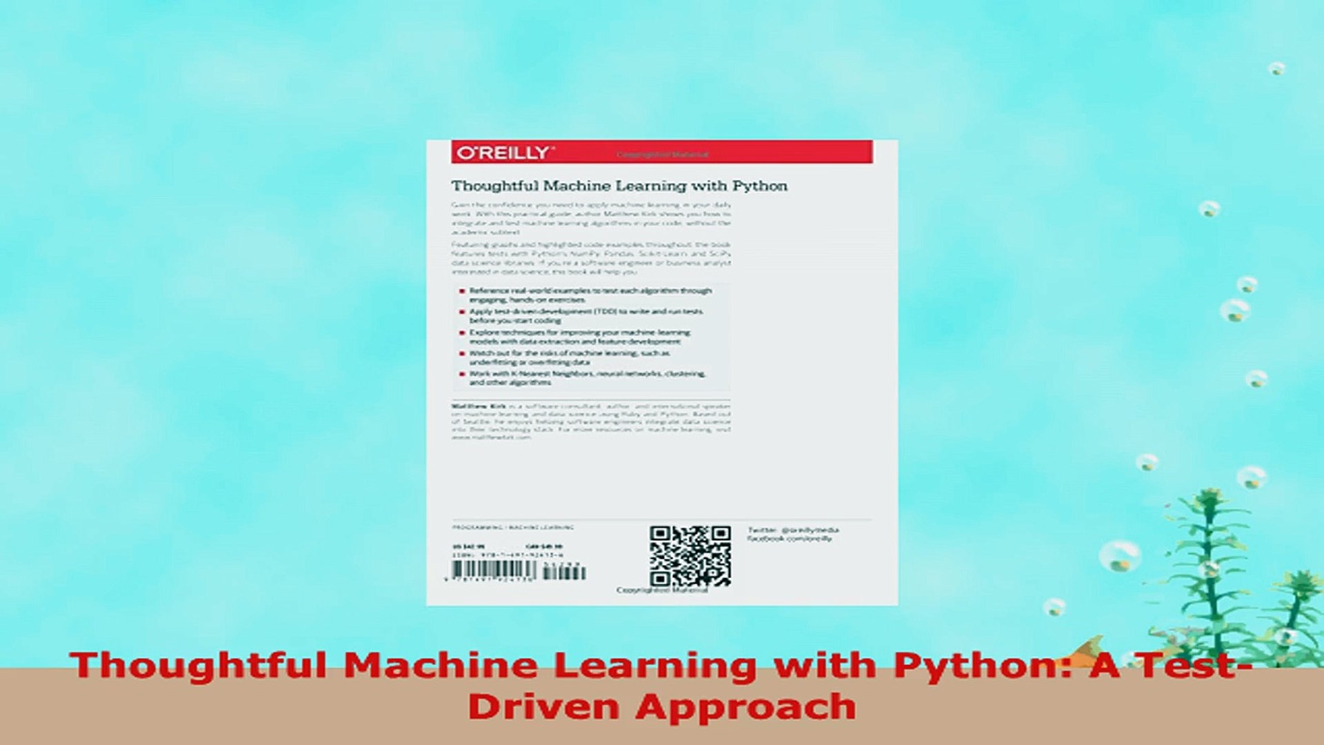 Thoughtful machine store learning with python