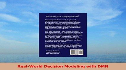 READ ONLINE  RealWorld Decision Modeling with DMN