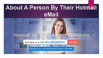 5 Ways To Find Information About A Person By Their Hotmail eMail