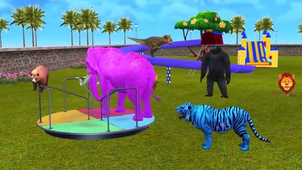 Dinosaurs Cartoon Compalitation For Children | Lion Godzilla Dinosaurs & More Animals Fing