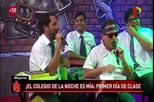 Lucecita Ceballos y Germán Loero en la escuelita de “La Noche Es Mía”