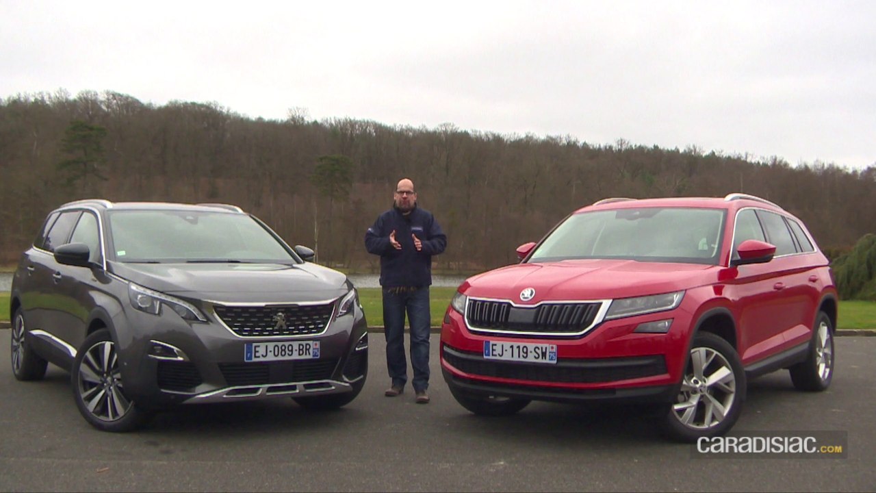 Comparatif - Peugeot 5008 vs Skoda Kodiaq : combat dans  la jungle