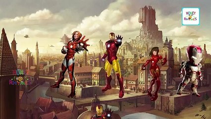 Dedo de la Familia de las Rimas de la Colección de Iron man Dedo de la Familia , los Niños canciones infantiles || Daddy