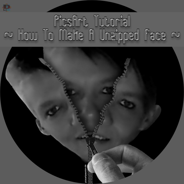 PicsArt Tutorial - HowTo Make An Unzipped Face - by XxBA666x