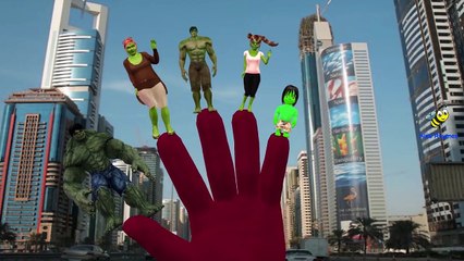 Hulk Vs Red Hulk Cartoons Finger Family Rhymes | Superman Spiderman Ironman Batman Finger