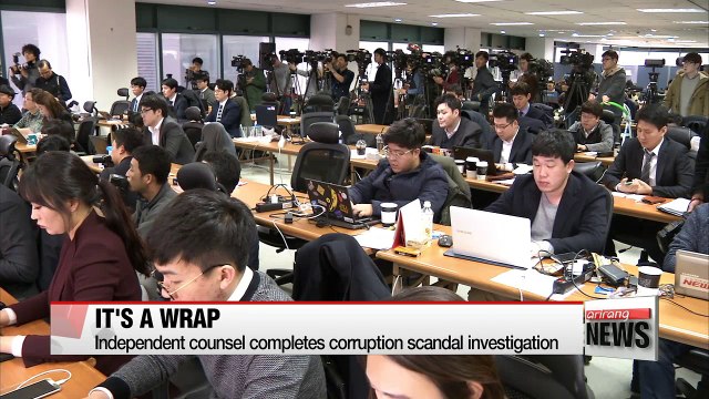 Independent counsel completes corruption scandal investigation