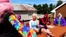 Человек-паук замороженные Эльза замороженные Анна и Человек-паук против Джокера и Веном – забавный супергерой в реальной ли