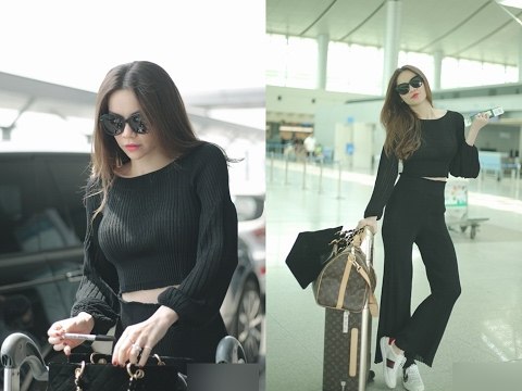 Hồ Ngọc Hà diện cây đen sành điệu đi lưu diễn Mỹ - Tin mới nhất