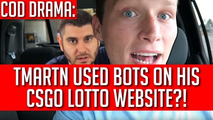 TMARTN USED BOT ACCOUNT TO BET AGAINST HIS FANS ON CSGO LOTTO SITE?! (YOUTUBE NEWS)
