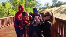 SPIDERMAN vs HULK NEEDS SHOT CANDY PRANK Captain America Ironman Mermaid Funny Superhero V