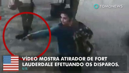 Vídeo mostra atirador de Fort Lauderdale no momento em que efetuou os disparos.