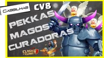 Clash of Clans #93 | PT em CV8 com PEKKAS, CURADORAS e MAGOS | Estratégia de ataque CV8 | Ataque 100% CV8 PUSH [PT-BR]