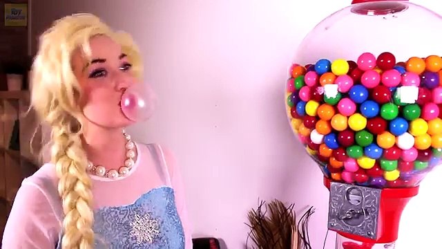 SPIDERMAN & FROZEN ELSA vs JOKER! Bubble Gum Challenge! Superhero Movie Fun in Real Life