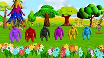 Colors Animals Finger Family Rhymes Collection | Colors Dinosaurs Gorilla Christmas Shoppi