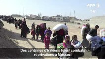 Des centaines d'Irakiens fuient combats et privations à Mossoul