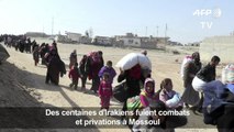 Des centaines d'Irakiens fuient combats et privations à Mossoul