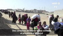 Des centaines d'Irakiens fuient combats et privations à Mossoul