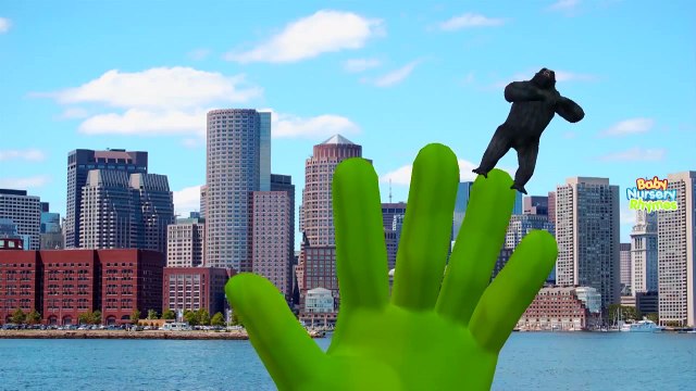 King Kong Vs Dinosaurs Cartoons For Children | Godzilla Vs King Kong Finger Family Nursery Rhymes