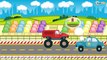 Cartoons Vehicles for kids. Excavator and Crane with Trucks. Cartoon for children