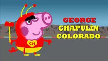 Família Peppa pig Painting Paint Pintar Desenhar O CHAPOLIN COLORADO EL CHAPULÍN COLORADO