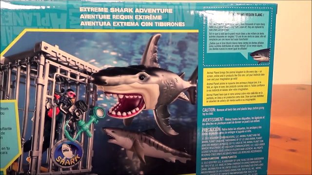 Extreme Shark Attack Adventure Set Diver Cage Great White & Tiger Shark by Animal Planet Sharknado