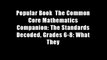 Popular Book  The Common Core Mathematics Companion: The Standards Decoded, Grades 6-8: What They
