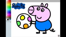 Peppa Pig Painting and Coloring Game - Paint and Color George Pig