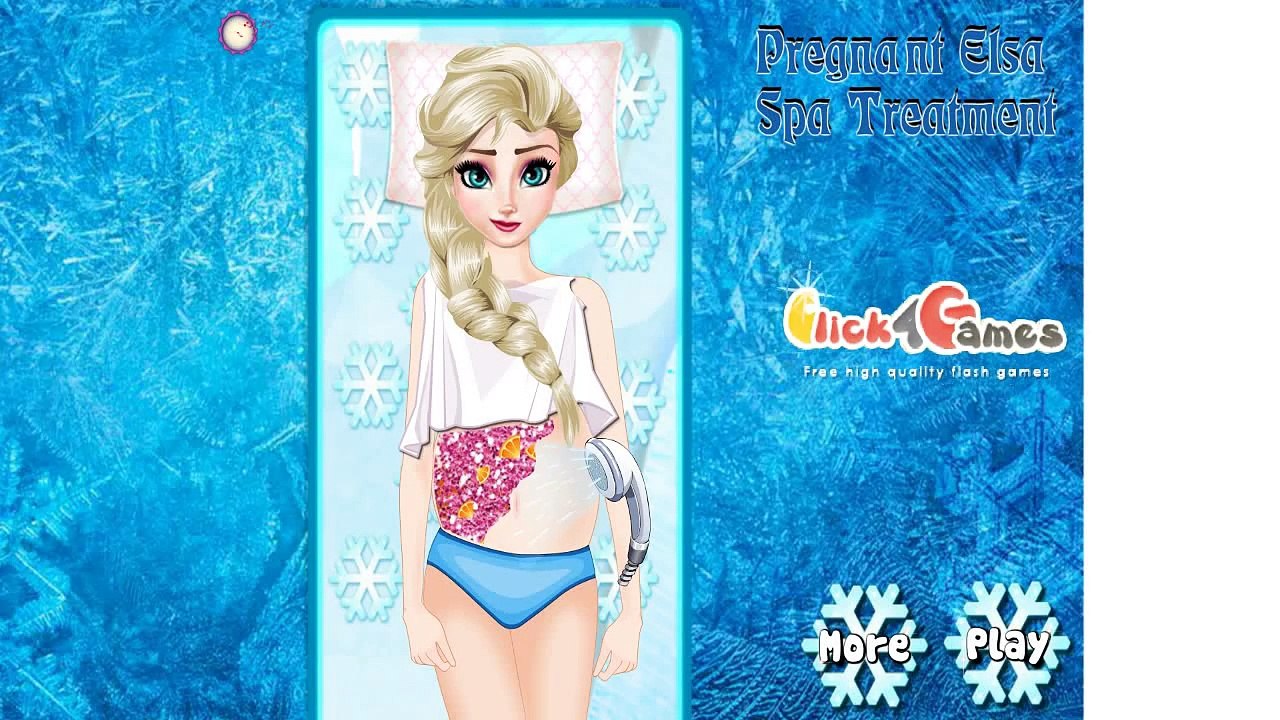 NEW Игры для детей—Disney Принцесса Беременная Эльза спа—мультик для девочек