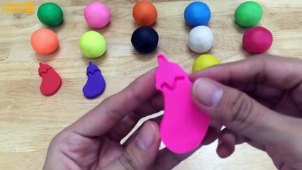 Modelling Clay Playdough with Vegetables Molds Fun for Kids