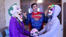 Spiderman vs Frozen Elsa vs Joker Marries Joker Girl? - Disney Princess Wedding - Funny Superheroes