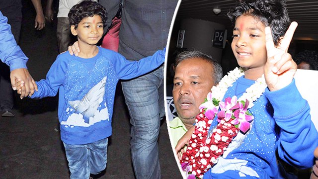 Lion's Star Sunny Pawar Returns Home From Oscars 2017