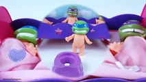 Pretend Play with Teenage Mutant Ninja Turtles Baby Dolls Eating and Potty Training! Fun K