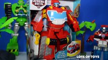 Camiones de bomberos para Niños: Transformers Rescue Bots Juguete UNBOXING: la Élite de Rescate de la ola de calor