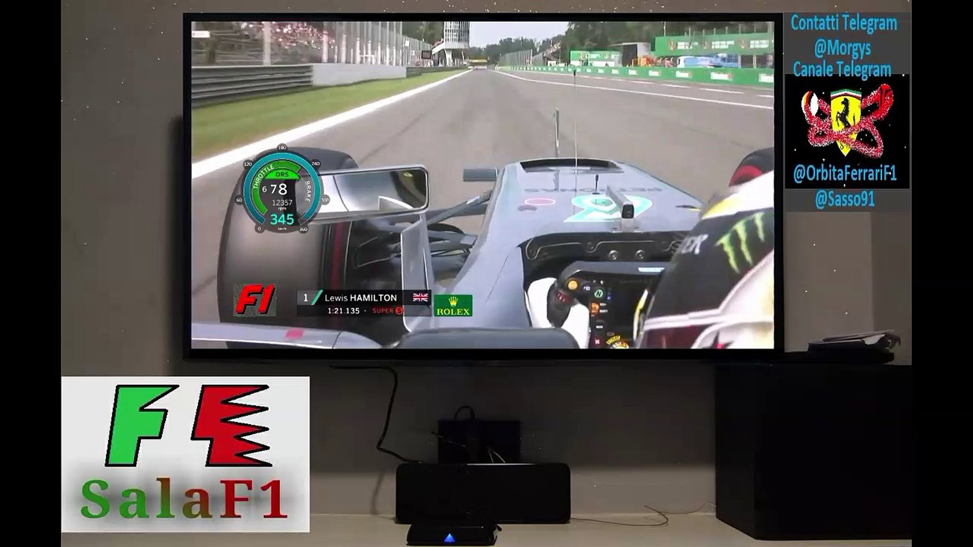 Pole Lap Onboard - F1 2016 Round 14 - GP Italia (Monza) Lewis Hamilton, image size:1920x1080