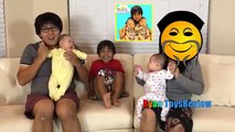 #RYAN TOYSREVIEW MOM FACE REVEALED! NEW CHANNEL Ryans Family Review Twins Baby Tummy Time