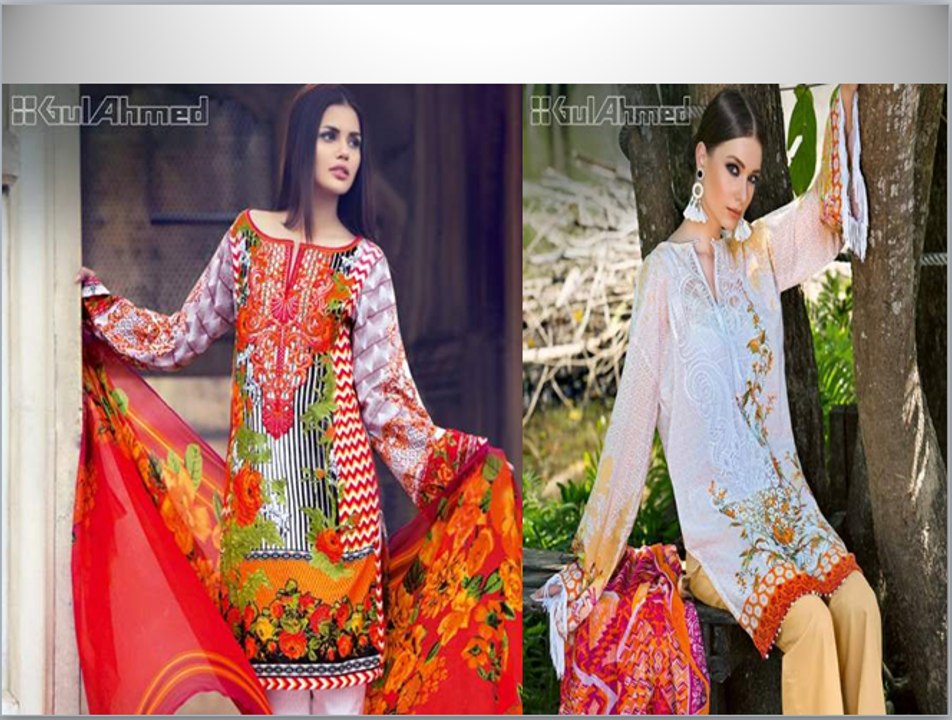 Latest Gul Ahmed La Chiffon Embroidered Collection 2017