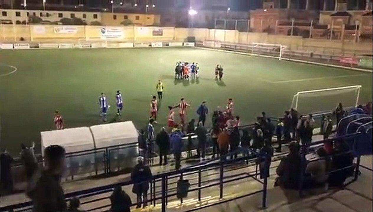 Pas commode l'arbitre... Il se bagarre avec des supporters