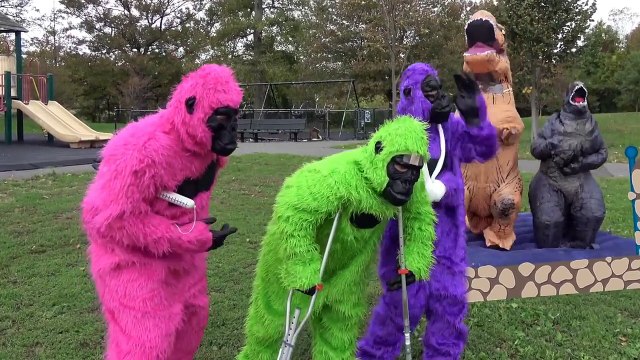 SuperHeroes Dinosaur Vs Gorilla Finger Family Johny Johny Yes Papa Nursery Rhymes Kids Son