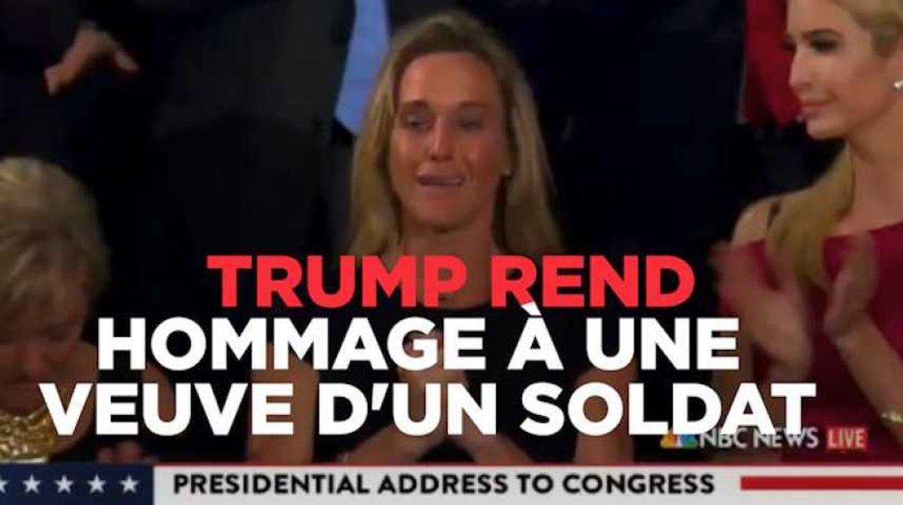 Trump : émotion lors d'un hommage rendu à la veuve d'un soldat