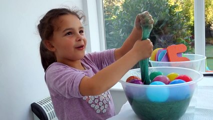 Learn Numbers SUM 1-10  for toddlers in the Slime Baff ! Numbers Counting to 10 with Ball Pit Balls-i5Izo